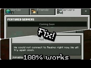 Minecraft ✓ How to Fix Servers and Realms not Showing.