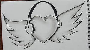 17K views · 257 reactions | Flying heart drawing | Tattoo drawing on paper | Drawing for beginners #flyingheartdrawing #art #drawingforbeginners | Priyanka creative guru | Facebook