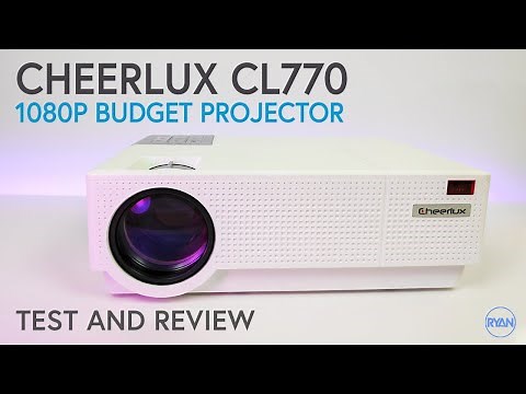 CHEERLUX CL770 LCD 1080p BUDGET Projector REVIEW - UNDER $200 - I'M IMPRESSED! (2019)
