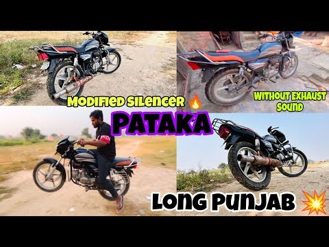 Splendor Modified Silencer Long Punjab 💥||Bullet Silencer | #splendor #bullete #silencerc #install