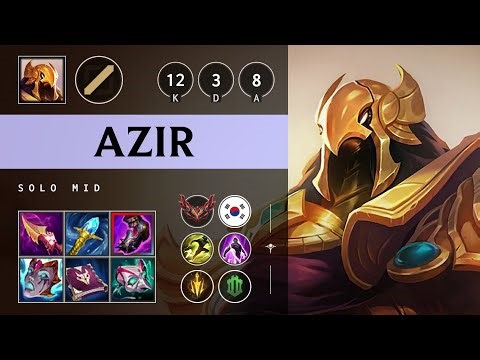 Azir Mid vs Annie - KR Grandmaster Patch 25.19