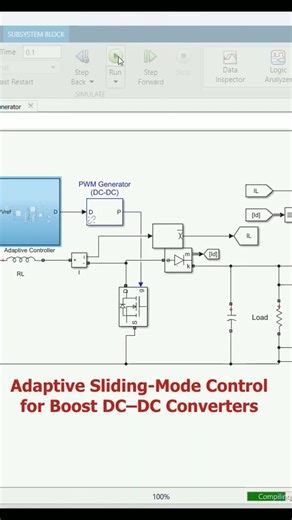 Adaptive Sliding mode control of boost converter matlab model #matlab #simulink #mathworks