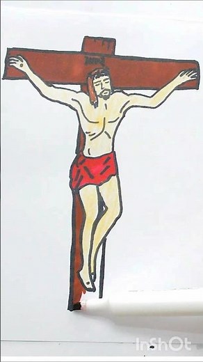 Jesus Crucified #crucifixDrawing #christ #howtodrawJesus #short #art #drawing #tutorial