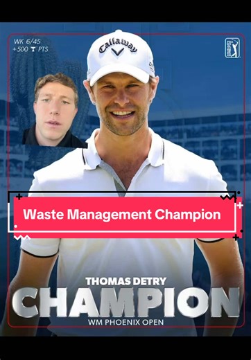 Waste Management Phoenix open came to a close yesterday evening. As Thomas Detry picks up a big win to start the 2025 season. #Golf #WasteManagement #Detry #Holeinone #fyp #FY #scoreboardsocial #greenscreen