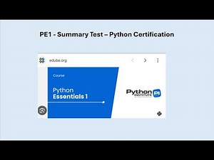 Python Essentials 1 - All modules - Summary Test - Python Certification