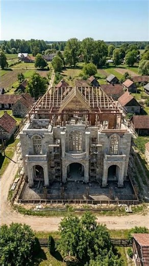 Village Palace Night Drone View #foryou#fyp#dreambuild#palace#village