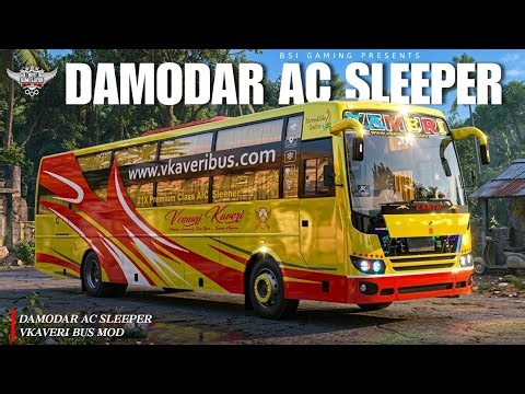 Damodar AC Sleeper Bus mod for bussid | bussid New mod | BSI Gaming