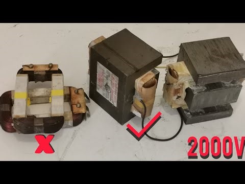 How to make generator with microwave transformer # high voltage generator # microwave transformer