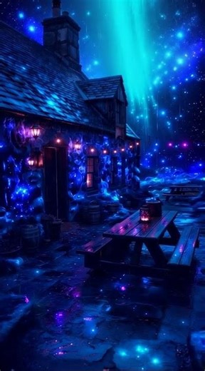 An Enchanted Night in a Hidden Refuge. #NightAmbience #FantasyAesthetic #PeacefulMood #DreamyScene