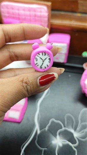 easy and simple clay art || make a mini alarm clock⏰ with super clay #shorts #ytshorts #trending