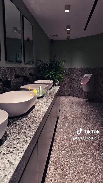 Crafting a washroom countertop where dark green epoxy meets natural stone, bringing an earthy and grounded aesthetic to life one layer at a time #TerrazzoDesign #GreenTerrazzo #EpoxyTerrazzo #CustomTerrazzo #WashroomDesign