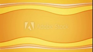 Orange color elegant smooth dynamic wave shapes papercut style luxury background. Abstract minimal clean wavy moving soft geometric line light video background.