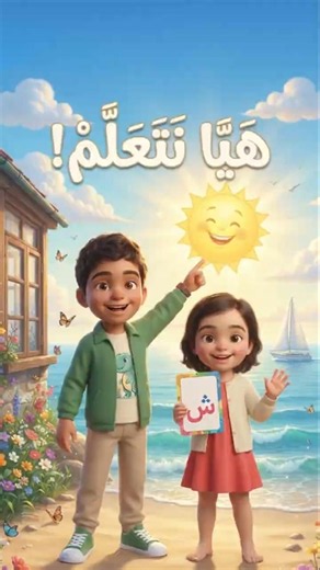 حرف الشين | تعلم حرف الشين للأطفال | شَ شُ شِ | شمس - شباك - شراع | أنشودة تعليمية مع موسيقى