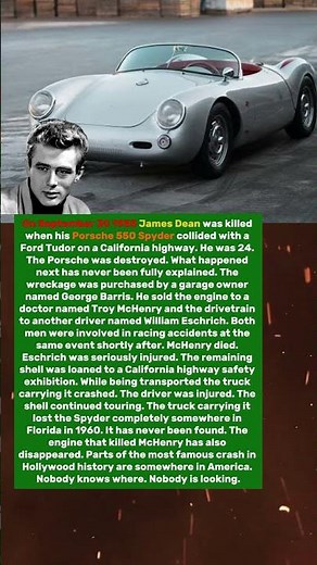 The Porsche James Dean Died In Is Still Killing People — Where Are The Parts?