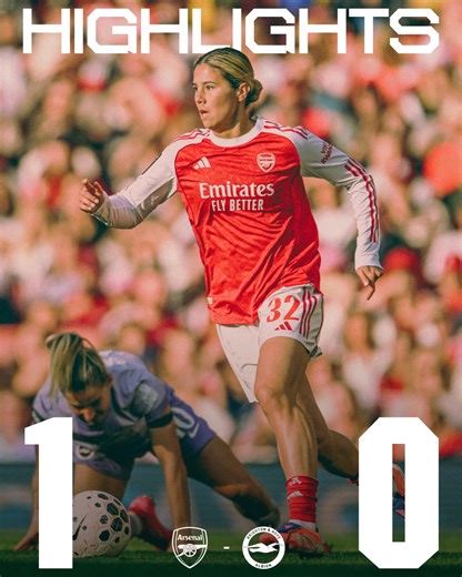 140K views · 7.7K reactions | Back to winning ways   Highlights from our victory over Brighton & Hove Albion are now live, Gooners! | Arsenal Women | Facebook