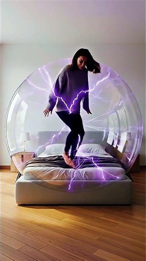 Jumping on a Soap Bubble Bed! 🫧😱 (It Popped!)