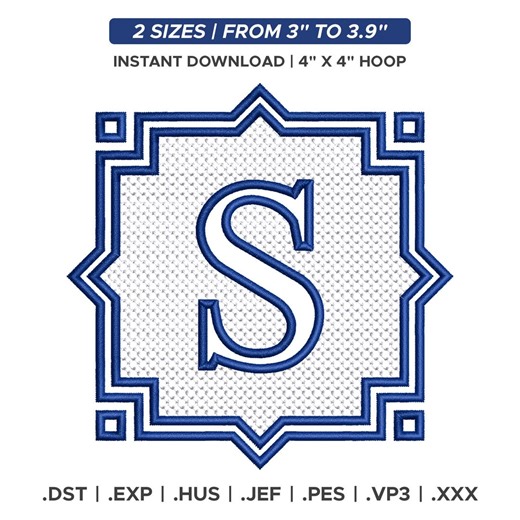 Embossed Monogram Embroidery Font, A–Z 0–9 Symbols, Towel Monogram, 2 Sizes 3" & 3.9", 4x4 Hoop - Etsy