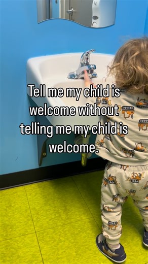 Not every place that welcomes children needs to have specialized toilets and sinks. That can be expensive. Just having a footstool so my little one can reach the sink independently, that speaks volumes at how welcomed my child is. And I appreciate it❤️ Montessori | Gentle Parenting | Toddler Independence | French Family Montessori | Facebook