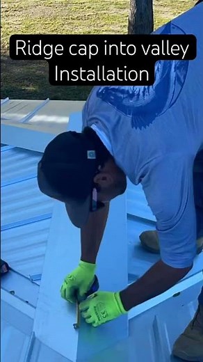 Ridge Cap into Valley Installation