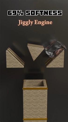 0% Vs 100% 3d softness simulation #blender3d #blenderanimation #softbodyphysics