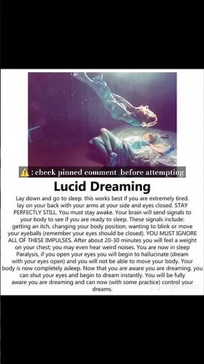 how to lucid dream - tutorial. #luciddreams #nightmares #sleepparalysis #horror #viral #fyp