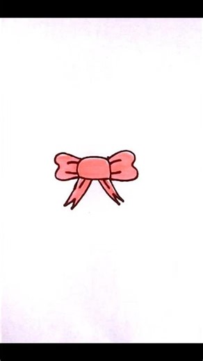 "How to Draw a Cute Bow 🎀 | Easy Drawing Tutorial #Shorts"