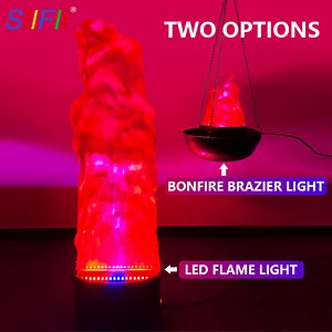[Hot Item] Electronic Brazier Flame Light Lamp 3D LED Simulation Fire Fake Flame Effect Halloween Christmas Festival Party Stage Lighting Decor 20cm