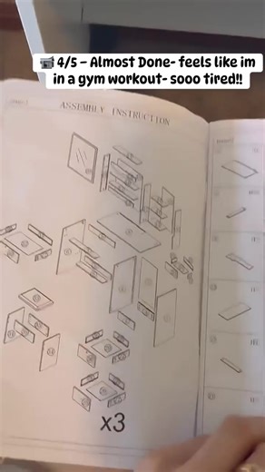 📹 4/5 – Almost Done Still in my full “I didn’t shower yet” homeless mode 😂 but we’re almost done! At this point, assembling feels like a gym workout. My arms are tired, my legs are numb, and my brain is floating — but seeing it come together is giving me life. ✨🔧 #AlmostThere #DIYStruggle #HomelessVibes #VanityMirror #musicisnotminenocopyrightintended