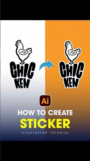 How To Make Sticker Design in Adobe Illustrator | Easy Vector Tutorial 2024