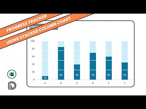 How to Create a Progress Tracker using a Stacked Column in Excel?