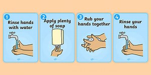 How to Wash Your Hands Display Posters