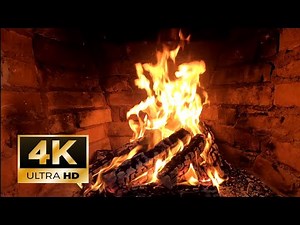 4K Fireplace with Crackling Fire Sounds 🔥 10 HOURS No Music | Ultra HD Relaxing Ambience | Davence