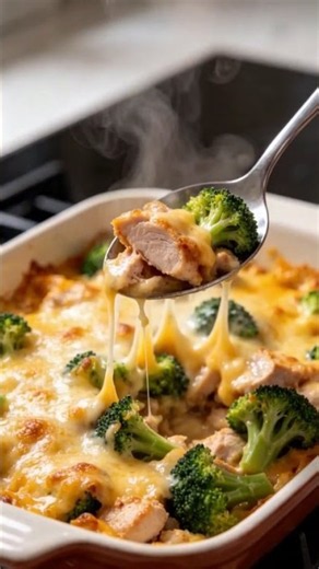 🧀🥦 CHEESY CHICKEN & BROCCOLI BAKE #highprotein #healthyrecipes #easyrecipes