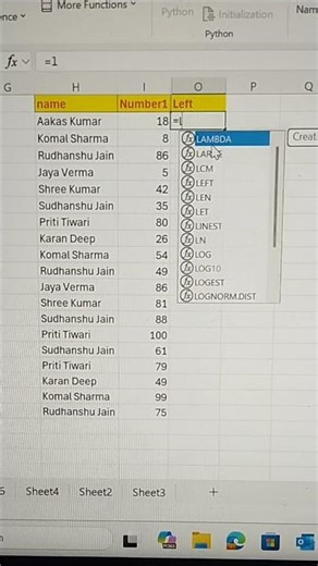 LEFT Function in Excel