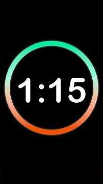 ⏱️ 1 Minute 15 Second Countdown Timer | Clock Ticking Sound & Alarm