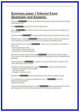 Business paper 1 Edexcel Exam Questuion and Answersn 636x882