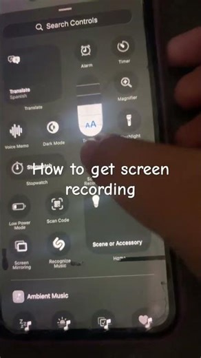 How to get screen recording in ios 26