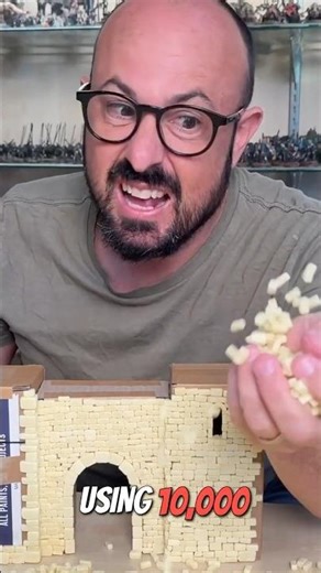 Building a Massive Castle Brick by Brick - Day 9 🔨 #shorts #diorama #dnd