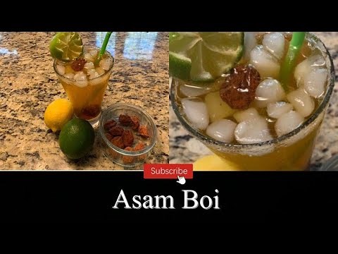 Asam Boi | Salted Dried Plum Drink | Dried Plum Mocktail | Malaysian Famous Asam Boi Drink Recipe |