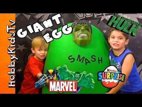 Giant HULK Surprise Egg by HobbyKidsTV
