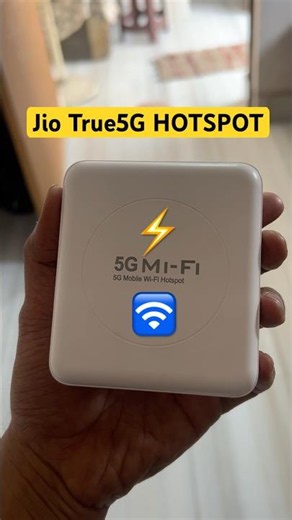 JioTrue5G supported portable hotspot #jio