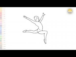 Gymnast drawing videos | Easy drawing tutorials | How to draw Gymnast step by step #artjanag
