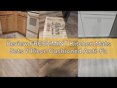 Review FRESHMINT Kitchen Mats Sets 2 Piece Cushioned Anti-Fatigue Comfort Mat for Home & Office Ergo