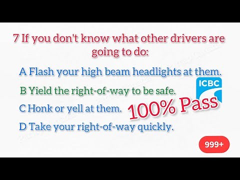 Class 5/7 Knowledge Test (40 Hard Questions) 100% Passed After Watching (passenger vehicle) #icbc