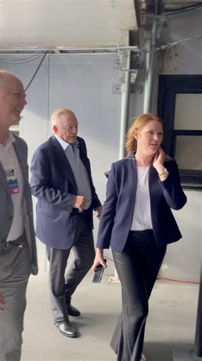Cowboys owner Jerry Jones walks off the field in Charlotte before Week 6 game vs. Panthers 🏈⭐️ | Jonah Javad