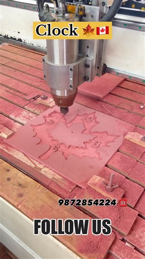 ❤ਮਠਾੜੂ ਵੁੱਡ ਕਰਾਫਟ❤ on Instagram: "Not just timekeeping — a CNC-crafted wall art piece. 🇨🇦🍁 . . . #CNCWood #DesignerClock #WoodenWallClock #CNCCraft #LuxuryDecor CNC wooden clock, CNC router clock, wooden wall clock, designer wall clock, custom wooden clock, CNC cut clock, luxury wall clock, handcrafted look clock, modern wall decor clock, wooden CNC craft, precision CNC cutting, artistic wall clock, premium home decor, custom decor clock, interior design clock, statement wall clock, wooden ti