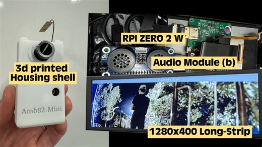 使用树莓派Zero 2 W和AMB82-MINI的电池供电无线摄像头流媒体 #高清 #帧率 #WiFi