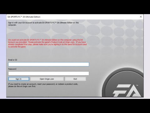 Fix EA FC 26 activate error on PC with EA Play Pro
