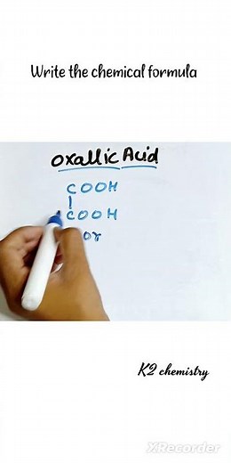 chemical formula of oxalic acid l oxalic acid formula l k2 chemistry l