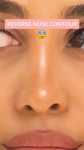 If you want a more dramatic nose contour, this technique (Reverse Nose Contouring) is EVERYTHING!✨ #contouring101 #nosejobcheck #makeuphacks #foryou